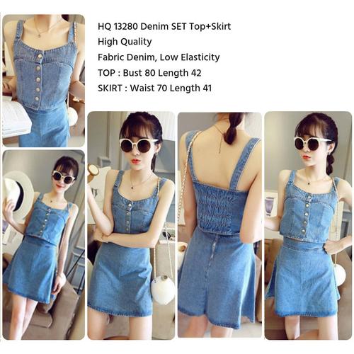 Jual Denim SET Top+Skirt - Jakarta 
