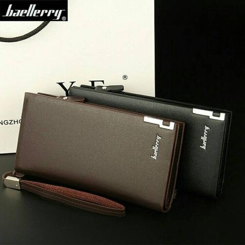 Foto Produk Dompet Pria Model Panjang Bahan Kulit multifungsi untuk kartu kredit - Hitam dari Sigie Shop