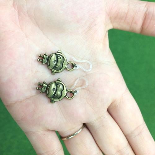 Foto Produk Anting Monkichi Kait Plastik / Earrings Monyet Tembaga / Fashion dari Rita Handycraft