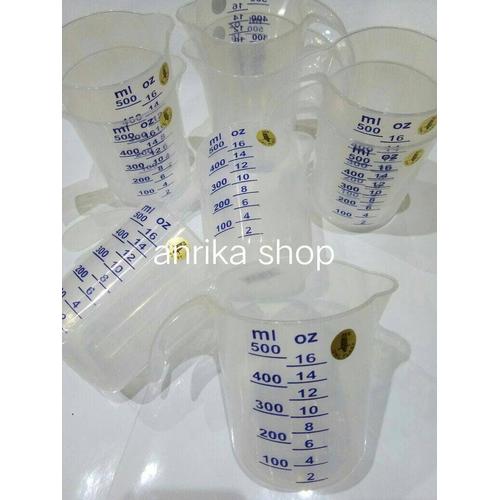Foto Produk gelas ukur plastik/takar 500ml kue/puding dari anrika shop