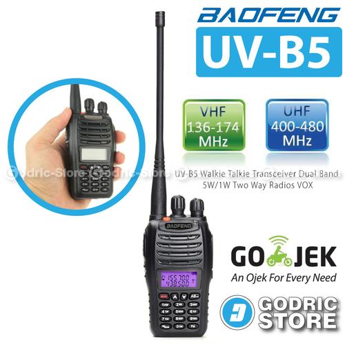 Foto Produk Baofeng Walkie Handy Talkie HT UV-B5/UVB5 DualBand Free Earset dari G-Rex