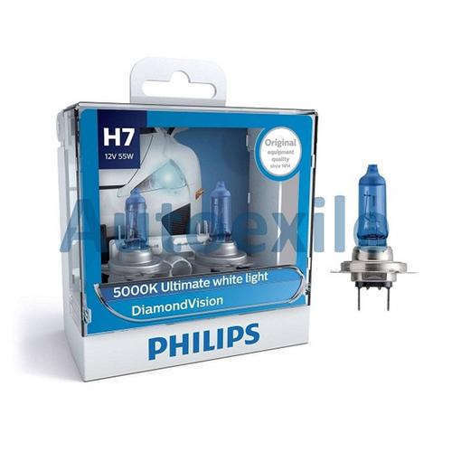 Foto Produk Philips Diamond Vision H7 12V 55W 5000K (Lampu Depan Putih Mobil) dari Autoexile