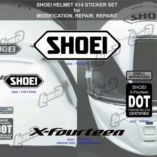 Foto Produk Sticker Set Helm Shoei X14 untuk repair, repaint, modif INK, KYT, ARAI dari Fuel