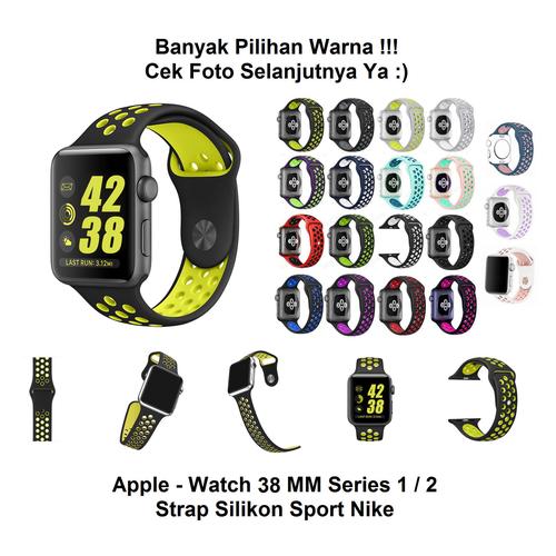 Foto Produk Apple Watch iWatch 38 mm 38mm - Strap Silikon Nike Sport Band Tali dari kioscasing