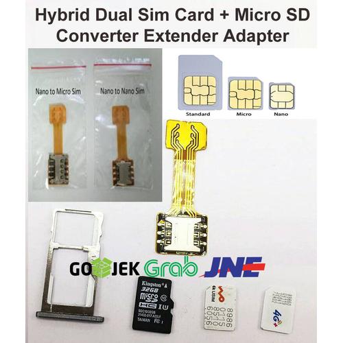 Foto Produk Hybrid Dual Sim Card Micro SD Converter Extender Adapter dari Fast Cheap