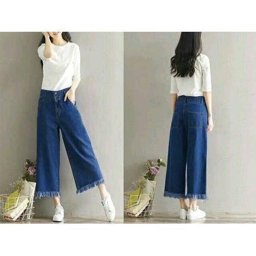 BT9762 Dark Yuna Fringe Pants Jeans 