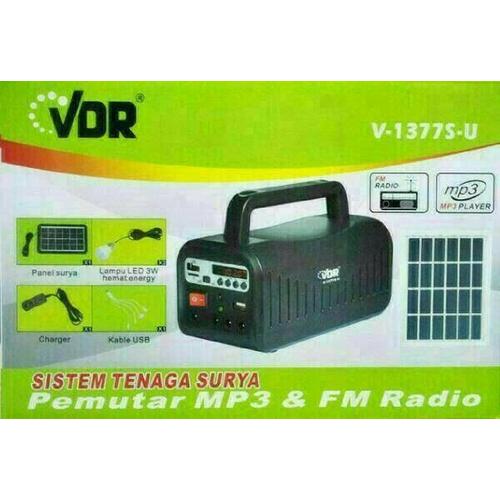 Foto Produk RADIO SOLAR PANEL TENAGA SURYA/MOBILE POWER PEMUTAR MP3 & FM VDR dari tokomurrah