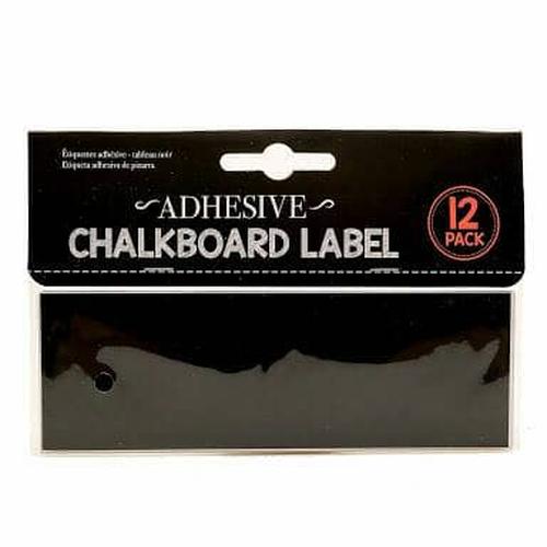 Foto Produk 12pcs Adhesive Chalkboard Label Sticker Permukaan Papan Tulis Kapur dari KlinikRobot