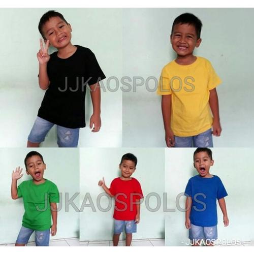 Foto Produk Size 1-Kaos Polos Anak Cotton Combed 20s dari Online happyshop