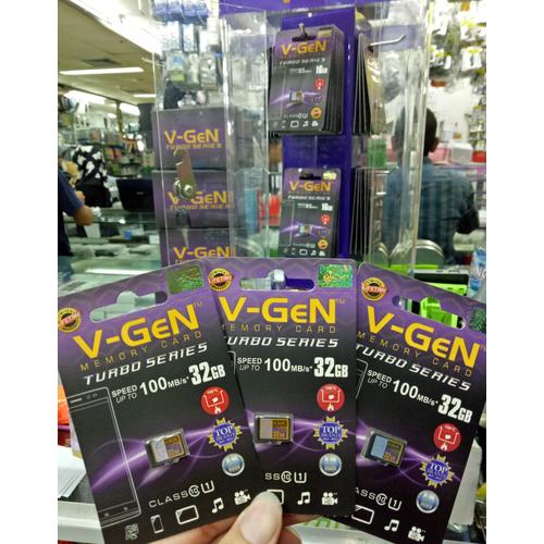 Foto Produk V-gen Micro SD Vgen 32GB Class 10 TURBO SERIES Memory Card ORIGINAL dari Mel-v Com