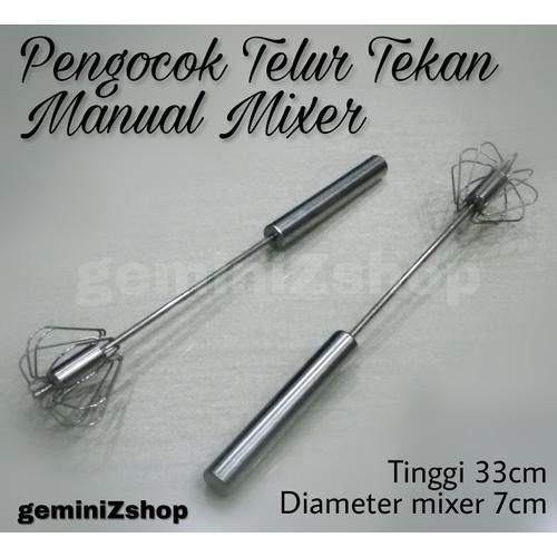 Foto Produk Pengocok Telur Tekan (Manual Mixer) 32cm dari geminizshop