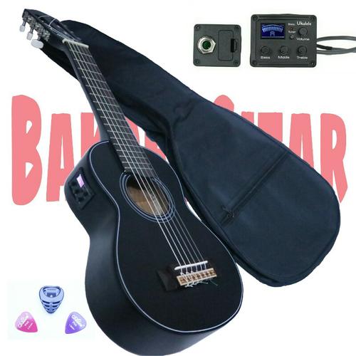 Foto Produk Guitalele GL1 elektrik tunner custom Supercopy gitarlele - Hitam dari dapid bakoel gitar