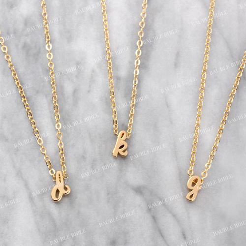 Foto Produk Bauble Bible Ciel Initial Necklace Perhiasan Kalung Inisial Lapis Emas dari Bauble Bible