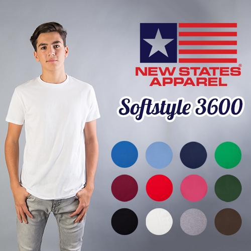 Foto Produk KAOS New States Softstyle PUTIH ( SIZE S-XL ) Bahan seperti Gildan - Putih, S dari Kaos Polos Theobald