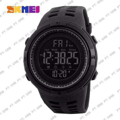 Gambar Jam Tangan Pria Digital SKMEI 1251 Black Water Resistant 50M dari SKMEI OFFICIAL STORE Kab. Tangerang Tokopedia