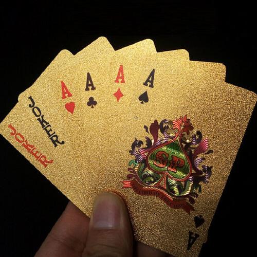 Foto Produk Kartu Remi Poker Gold Foil - Golden dari web komputindo