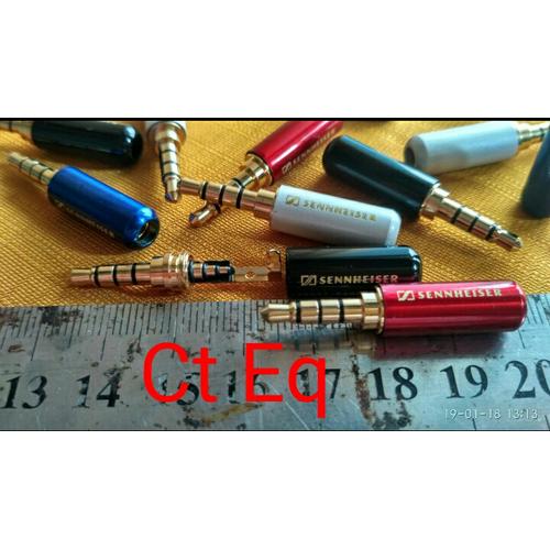 Plug Berlapis Emas Earphone Audio Jack 