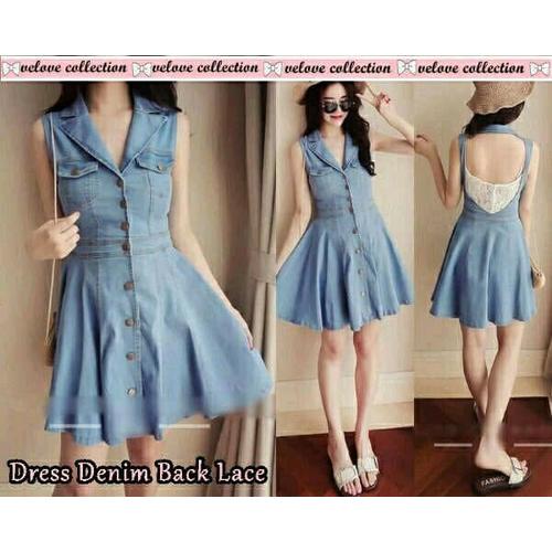 Jual Grosir tanah abang Dress Denim 