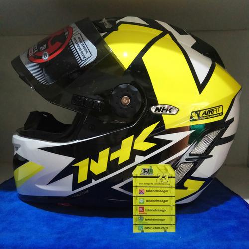 Jual Nhk Gp Pro Bios White Yellow Kota Bogor Toko Helm Bogor Tokopedia