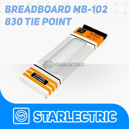 Gambar Breadboard 830 Tie Point MB-102 MB 102 Solderless dari Starlectric undefined Tokopedia