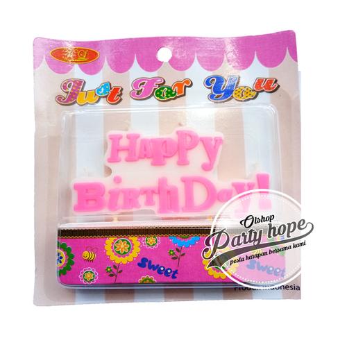 Foto Produk lilin HBD pink / lilin birthday / lilin happy birthday / lilin ukir dari PARTY HOPE 2