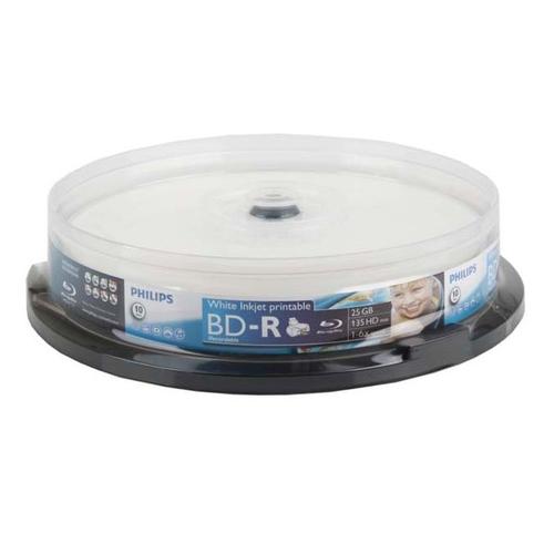 MediaRange BD-R Dual Layer 50GB, 6x Speed, Inkjet Fullsurface Printable, Cake 10 - Office Deals.be