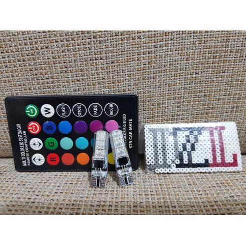 Foto Produk REMOT LAMPU SENJA T10 RGB PLUS REMOTE 16 WARNA MOTOR ATAU MOBIL dari DZL-Led