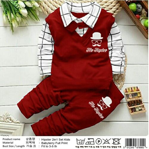 Foto Produk set hipp marun fashion anak baju stelan anak laki dari AsQueen shop