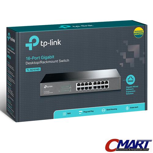 Foto Produk TP-LINK TL-SG1016D : TPLink 16 Port Gigabit Desktop / Rackmount Switch dari CMart Computer