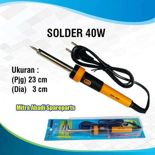 Foto Produk Solder AC 220V/220 Volt 40W/40 Watt YIZI 4245-8 23 cm dari Mitra Abadi Spareparts