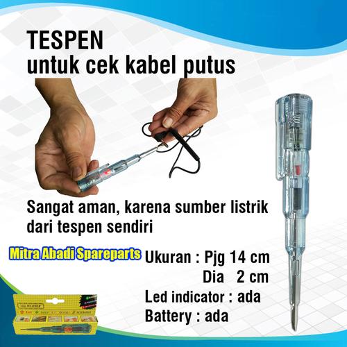 Foto Produk Obeng Min/Screwdriver Tespen/Test Pen MS-18 Voltage Tester AC/DC dari Mitra Abadi Spareparts