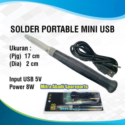 Foto Produk Emergency Solder Mini Portable USB BT-8U DC 5V/5 Volt 8W/8 Watt 17 cm dari Mitra Abadi Spareparts