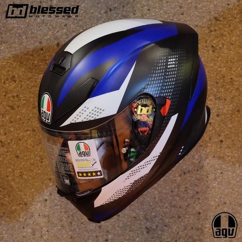 Jual AGV K5-S Marble Matt Black/White/Blue - Kota Malang - Blessed Motowear  | Tokopedia