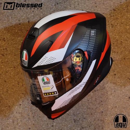 Jual AGV K5-S Marble Matt Black/White/Red - Kota Malang - Blessed Motowear  | Tokopedia