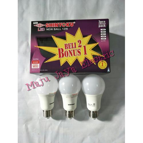 Foto Produk Paket Lampu LED shinyoku 12 watt w Beli 2 Bonus Gratis 1 12watt 12w - Putih dari Toko Maju Jaya Electric