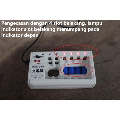 Foto Produk Charger rechargeable 10 in 1 cas pengecas baterai AA/AAA/NI-CD/NI-MH dari wirdi
