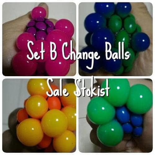 Foto Produk Squishy Color Change Mesh ninja anti stress Ball Bola anggur dari Sale Stockist