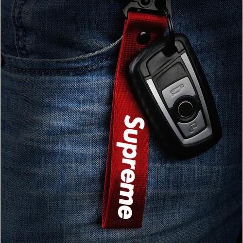 Foto Produk HIGH QUALITY SUPREME GANTUNGAN KUNCI MOBIL CAR KEYCHAIN HYPE LANYARD - Sup All Black dari All the Things I Need