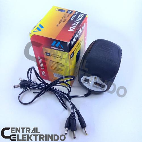 Foto Produk ADAPTOR MONTANA 12V AC-DC UNIVERSAL ADJUSTABLE 1000ma STABIL dari Centralelektrindo