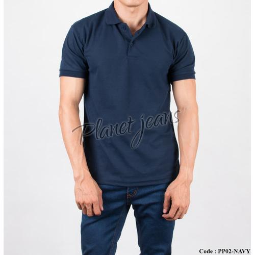 Jual POLO SHIRT POLOS WARNA NAVY / BIRU 