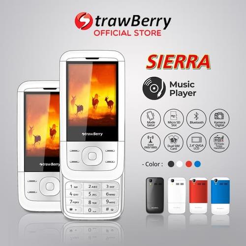 Foto Produk Strawberry – Sierra | Handphone Slide HP Murah Kamera Bluetooth dari handphone shopp