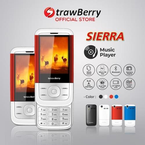 Foto Produk Strawberry – Sierra | Handphone Slide HP Murah Kamera Bluetooth dari prayoga cell