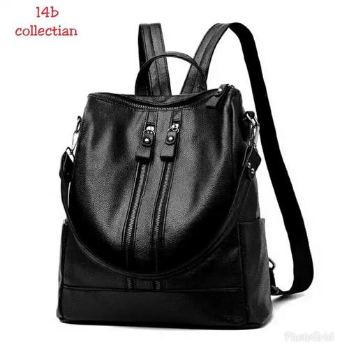 Foto Produk Backpack resleting dua semi Kulit Tas Ransel Wanita Murah Tas Ransel dari SUPERSTORE1
