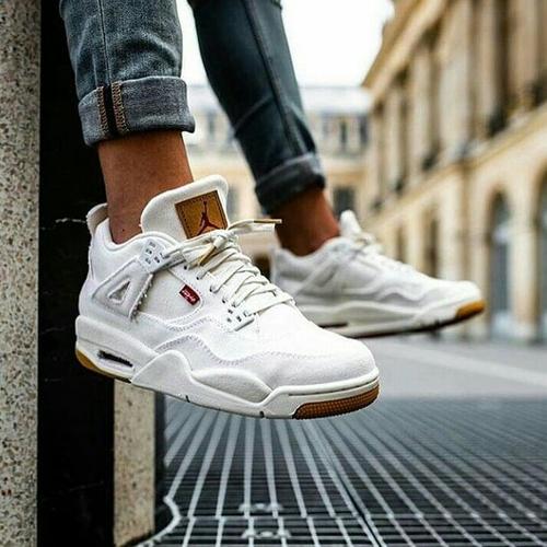 jordan 4 levi's white