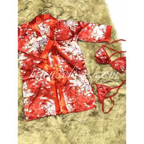 Foto Produk MAIKO Sexy Lingerie Costume Japanese Geisha Oriental Kimono + Bra Set dari MauSeksi