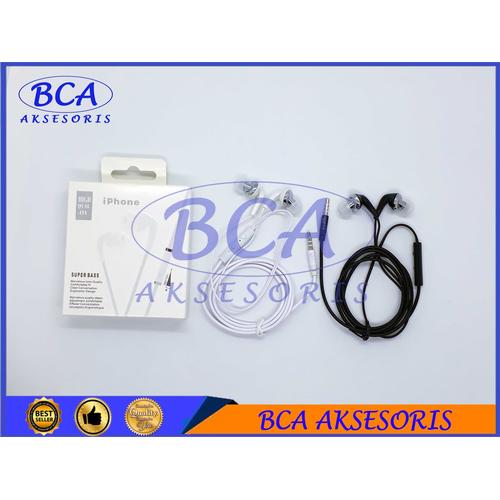 Foto Produk HANDSFREE IPHONE MEGA BASS+MIC HEADSET/ EARPHONE/ HEADPHONE dari BCA AKSESORIS