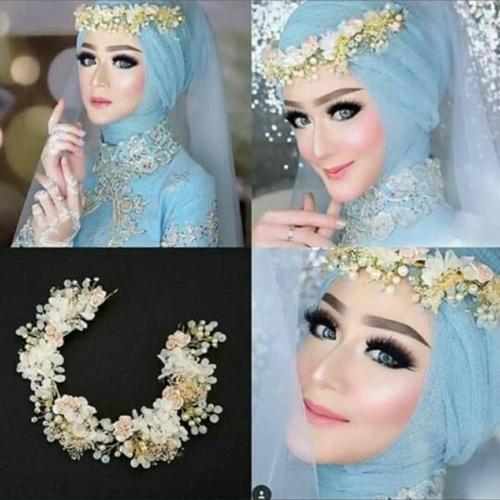 Foto Produk Headpiece Hairpiece Aksesoris Hiasan Rambut Pesta Flower Crown Mahkota dari fairystuffs