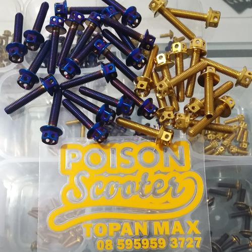 Foto Produk Baut probolt windshield Nmax Xmax Lexi Aerox - Biru dari POISON SCOOTER