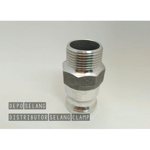 Jual Camlock aluminium type F 1 1/4inch tipe F 125 CAMLOCK DRAT F125