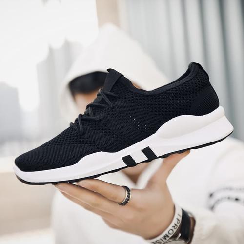 Foto Produk Techdoo Impor Sepatu Sneakers Ringan Sport Kasual Running Shoe EE01 - Hitam, 39 dari Techdoo